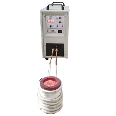 معدات فرن صهر الحث عالي التردد IGBT لصهر الذهب والفضة والنحاس وما إلى ذلك مع بوتقة الجرافيت والكوارتز (HF-25KW)